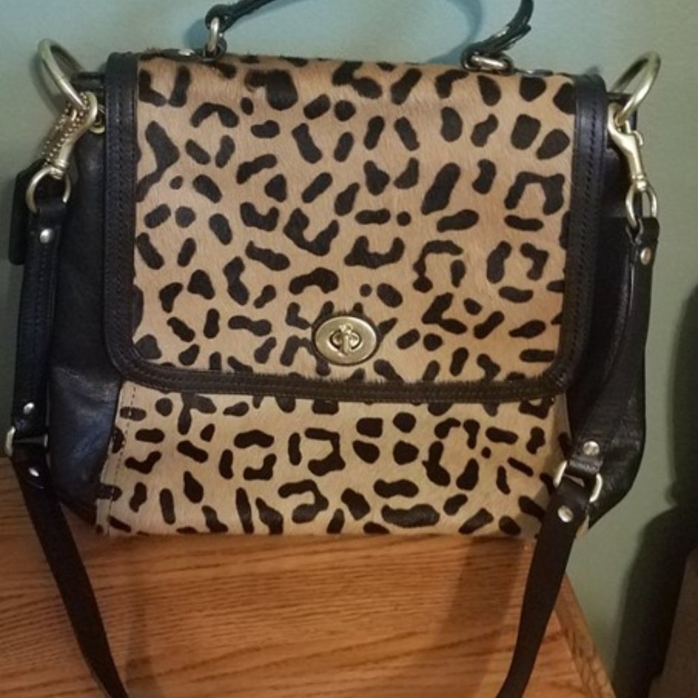Fur Leopard Handbag